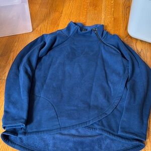 Athleta Blue Crew Neck Sweater Soft Knit Classic